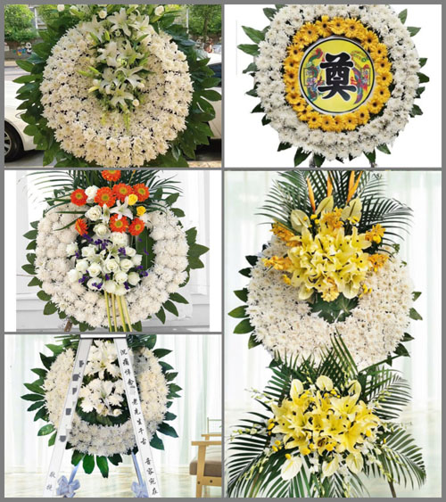 山东济宁梁山县梁山街道邓庄村花圈速递